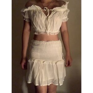 Off shoulder top and skirt